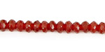 Carnelian Faceted Rondelle 6mm
