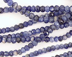 Sodalite Faceted Rondelle 4mm