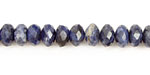 Sodalite Faceted Rondelle 8mm