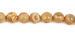 African Brown Rhyolite Round 8mm