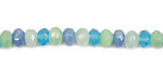 Blue Quartz (rainbow) Faceted Rondelle 6mm