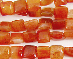 Madagascar Carnelian Puff Square 8mm