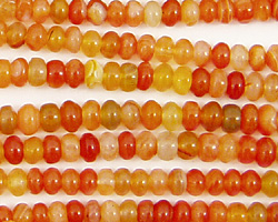 Madagascar Carnelian Rondelle 4mm