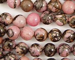 Rhodonite (w/ extra black matrix) Round 8mm