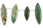 African Jade Spear Drop 8x18-28mm