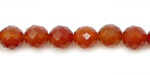 Carnelian Faceted Round 8mm