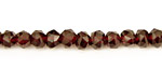 Garnet Rough Faceted Rondelle 5x6mm