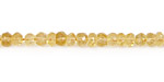 Citrine Faceted Rondelle 4mm