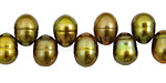 Iris Green Dancing Drop 7.5-8x10-11mm