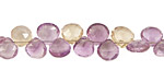 Ametrine Faceted Flat Teardrop 6mm