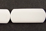 White Agate Flat Tube 40x15mm