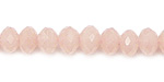 Rose Quartz Faceted Rondelle 10mm