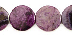 Purple Crazy Lace Agate Puff Coin 18mm