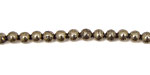 Golden Pyrite (silver tone) Round 4mm