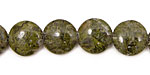 African Green Jasper Puff Coin 12mm