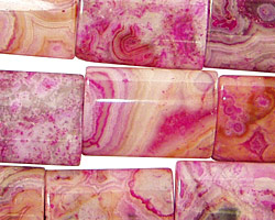 Ruby Crazy Lace Agate Thin Pillow 20x15mm
