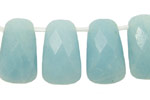 Amazonite Faceted Pendant 13x22mm