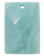 Amazonite Faceted Rectangular Large Pendant 40x58mm