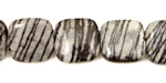 Black Water Jasper Puff Square 14mm