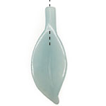 Amazonite Leaf Stem Drilled 41x15mm