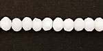 White Jade Faceted Rondelle 6mm