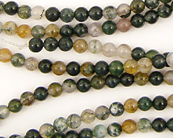 Moss Agate Round 4mm