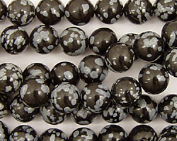 Snowflake Obsidian Round 8mm