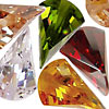 Faceted Fan Cubic Zirconia