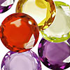 Faceted Coin Cubic Zirconia