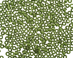 TOHO Transparent Olivine Round 8/0 Seed Bead