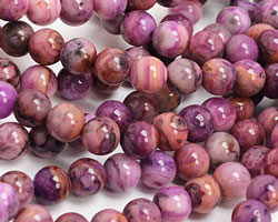 Purple Crazy Lace (light) Agate Round 8mm