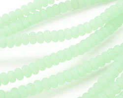 Opaque Seafoam Green Recycled Glass Rondelle 3x4mm