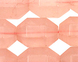 Rose Quartz Faceted Barrel 21-22x15mm