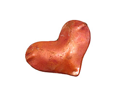 Patricia Healey Copper Medium Plain Heart Bead 26x19mm