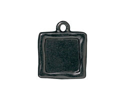 TierraCast Gunmetal Simple Square Frame Drop 18x21mm