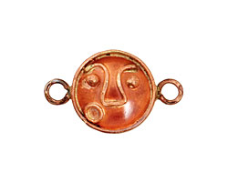 Patricia Healey Copper Surprised Face Horizontal Link 29x18mm