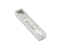Silver (plated) Smooth Rectangle (1 channel, 2 hole) Katiedids 35x7mm