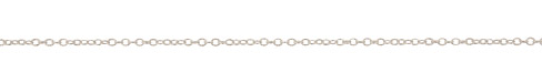 Sterling Silver Small Flat Textured Line Oval Cable Chain