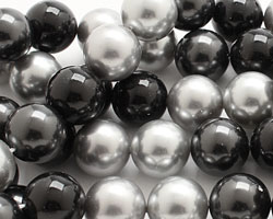 Grayscale Shell Pearl Mix Round 14mm