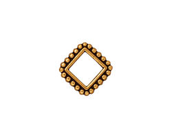 TierraCast Antique Gold (plated) 6mm Diamond Bead Frame 14mm