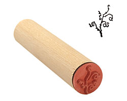 Twisted Sprig Mini Rubber Stamp 14x17mm