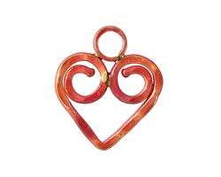 Patricia Healey Copper Spiral Heart 23x27mm