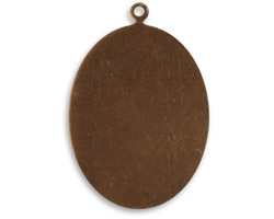 Vintaj Natural Brass Oval Altered Blank 24x34mm