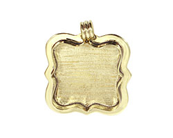 Brass Lipped Antique Square Bezel 37mm