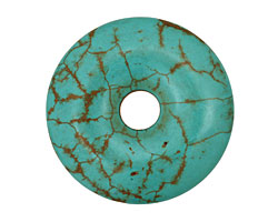 Turquoise Magnesite w/ Matrix Donut 50mm