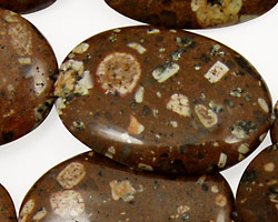 Mica Quartz Flat Oval 35x25mm