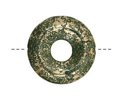 Green Chalcopyrite Drilled Donut 25mm