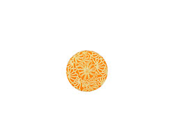 Lillypilly Orange Weathered Daisy Anodized Aluminum Disc 11mm, 24 gauge