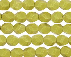 Czech Glass Chartreuse Faceted Nugget 8mm