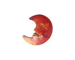 Patricia Healey Copper Crescent Moon Face 17x20mm